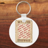 WANTED Poster Photo Lijst Sleutelhanger (Voorkant)
