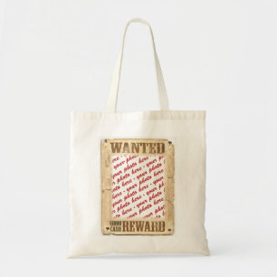 WANTED Poster Photo Lijst Tote Bag