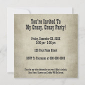 Wanted Poster Uitnodiging - Beweeg de snor (Achterkant)