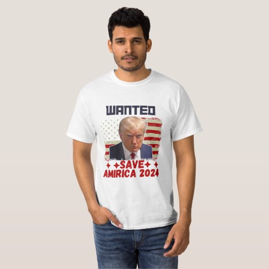 Wanted Save America 2024 - Never Surrender T-shirt (Voorkant volledig)