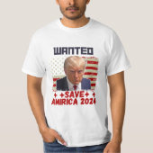 Wanted Save America 2024 - Never Surrender T-shirt (Voorkant)