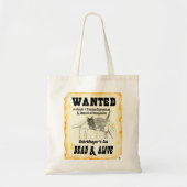 "WANTED: Schrodinger's Cat"-Canvas tas (Voorkant)