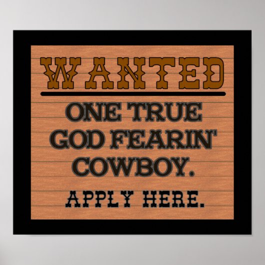 WANTED SIGN POSTER (Voorkant)
