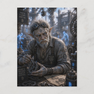 Wantrouwen / Mechanicien / Tandwielproductie-insta Briefkaart
