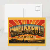 Wanuskewin Heritage Park Saskatchewan Inheems erfg Briefkaart (Voorkant / Achterkant)