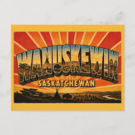 Wanuskewin Heritage Park Saskatchewan Inheems erfg Briefkaart