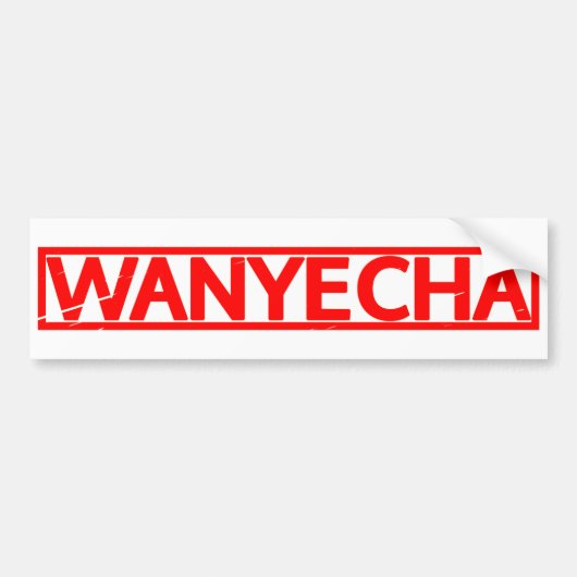 Wanyecha Stamp Bumpersticker (Voorkant)