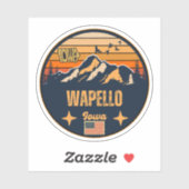Wapello, Iowa Sticker (Vel)