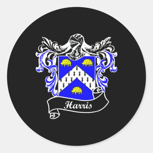 Wapen Achternaam Achternaam Familie Crest Ronde Sticker (Voorkant)