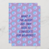 Wapen Alien Ontvoering Uitnodiging (Voorkant / Achterkant)