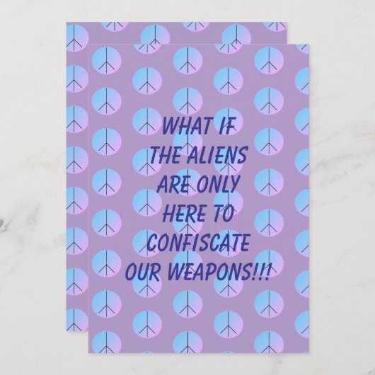 Wapen Alien Ontvoering Uitnodiging (Voorkant / Achterkant)