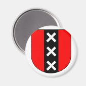 Wapen Amsterdam Nederland Magneet (Voorkant / Achterkant)