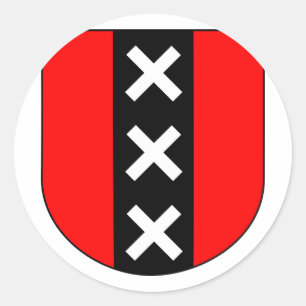 Wapen Amsterdam Nederland Ronde Sticker