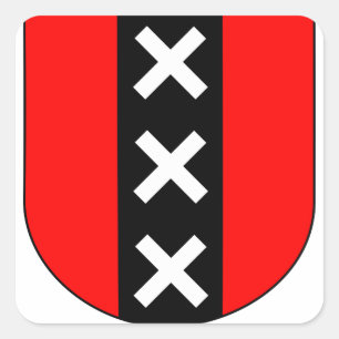 Wapen Amsterdam Nederland Vierkante Sticker