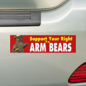 Wapen beren! bumpersticker (Op auto)