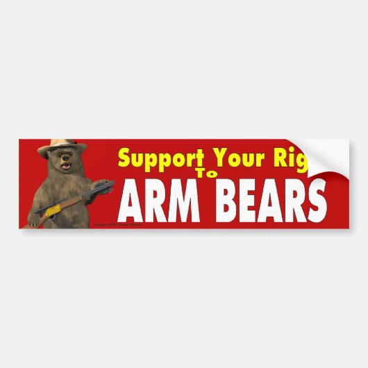 Wapen beren! bumpersticker (Voorkant)