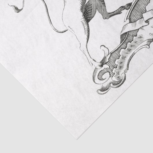  wapen Eenhoorn Ephemera Decoupage Tissuepapier (Detail)