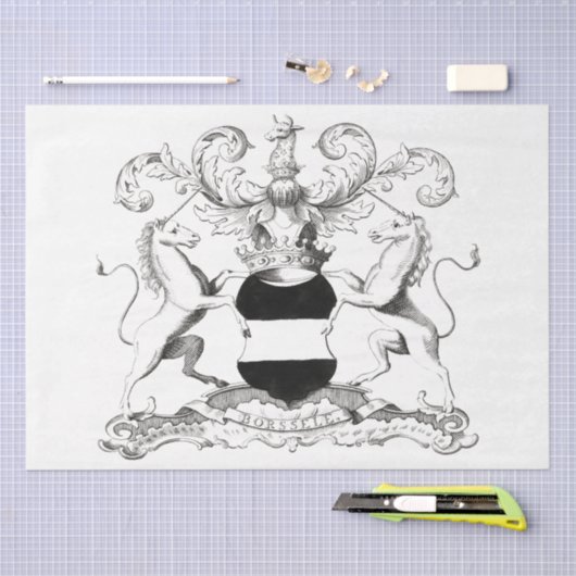 wapen Eenhoorn Ephemera Decoupage Tissuepapier (Craft)