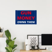 Wapen Geld Bezit Ze Poster (Thuiskantoor)