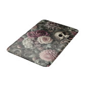 Wapen in de Rozen - Gotische Bloemenschedel Badmat (Gekanteld)