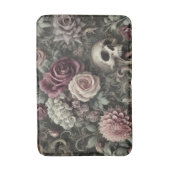 Wapen in de Rozen - Gotische Bloemenschedel Badmat (Voorkant Verticaal)