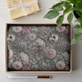 Wapen in de Rozen - Gotische Bloemenschedel Tissuepapier (Geschenk)