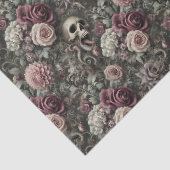 Wapen in de Rozen - Gotische Bloemenschedel Tissuepapier (Detail)