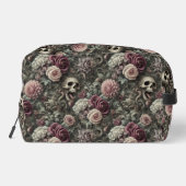 Wapen in de Rozen - Gotische Bloemenschedel Toilettasje (Achterkant)
