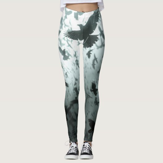 Wapen jezelf in vleugels. raaf leggings (Voorkant)
