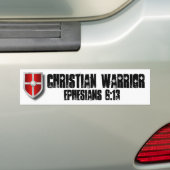 wapen_schild, Christelijke aankomende Ephesianen 6 Bumpersticker (Op auto)
