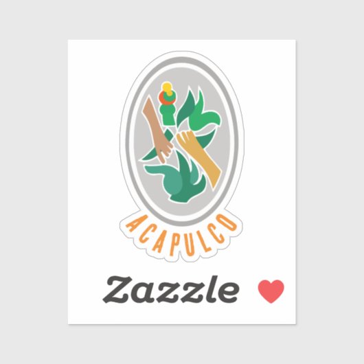 Wapen van Acapulco, Mexico Sticker (Vel)