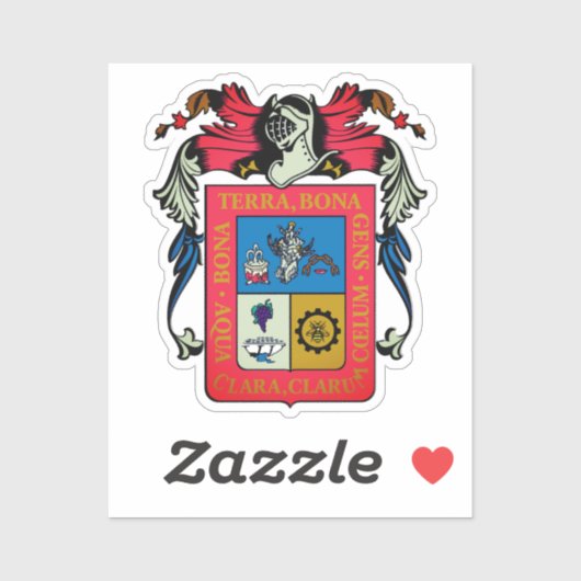 Wapen van Aguascalientes (staat) - MEXICO Sticker (Vel)