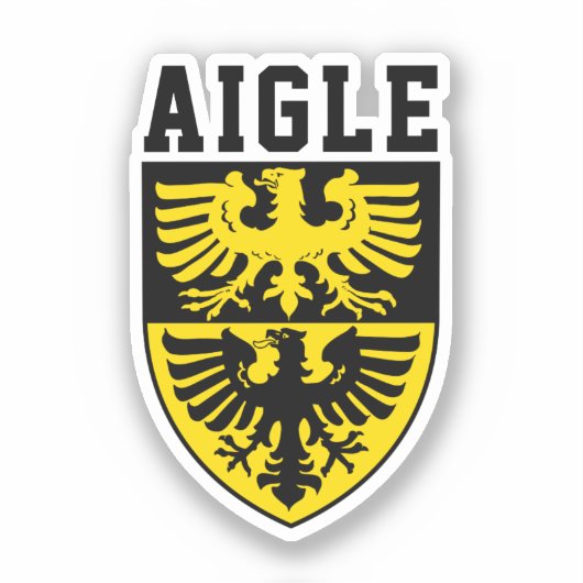 Wapen van Aigle, Zwitserland Sticker (Voorkant)