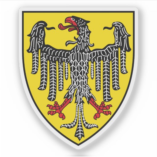 Wapen van Aken, Duitsland Sticker (Voorkant)