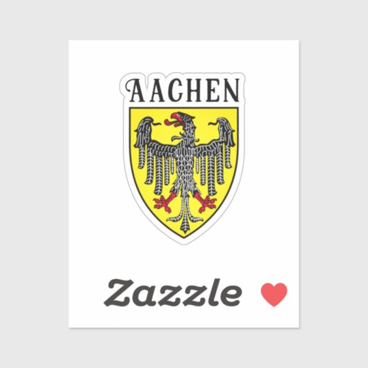 Wapen van Aken, Duitsland Sticker (Vel)