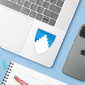 Wapen van Akershus, Noorwegen Sticker (Laptop met iPhone)