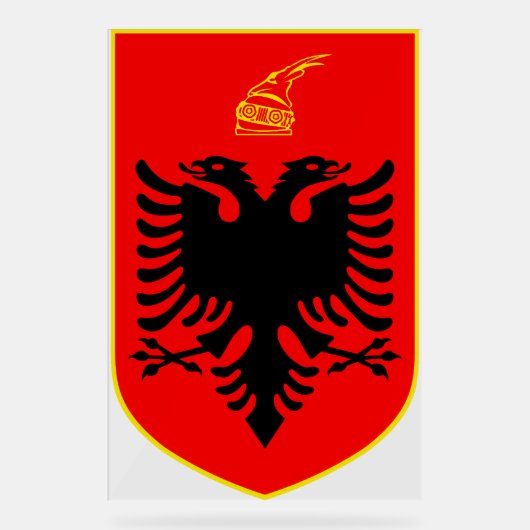 Wapen van Albanië Acryl Bord (Voorkant)