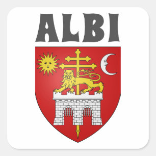 Wapen van Albi, Frankrijk Vierkante Sticker