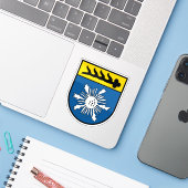 Wapen van Albstadt, Duitsland Sticker (Laptop met iPhone)