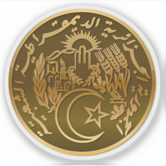Wapen van Algerije Sticker (Voorkant)