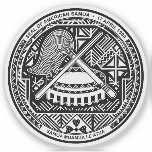Wapen van Amerikaans-Samoa, Verenigde Staten Sticker (Voorkant)