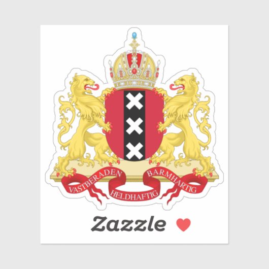 Wapen van Amsterdam, Nederland Sticker (Vel)