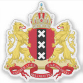 Wapen van Amsterdam, Nederland Sticker (Voorkant)