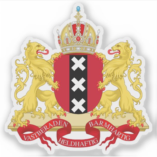 Wapen van Amsterdam, Nederland Sticker (Voorkant)