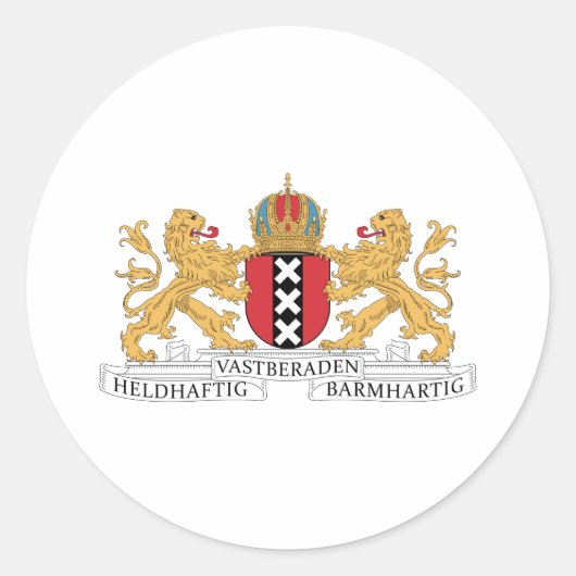 wapen van amsterdam ronde sticker (Voorkant)