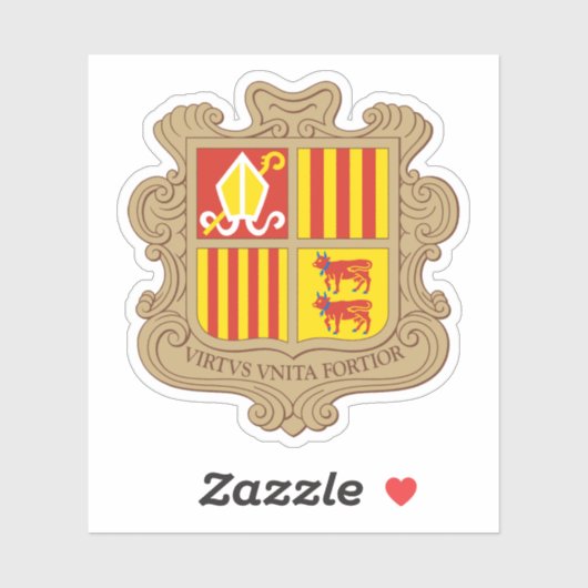 Wapen van Andorra Sticker (Vel)