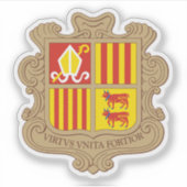 Wapen van Andorra Sticker (Voorkant)