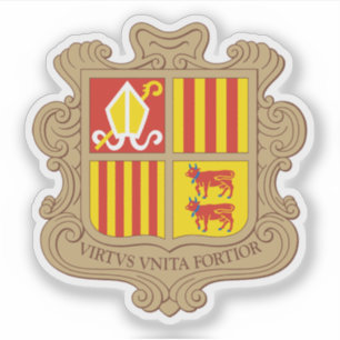Wapen van Andorra Sticker