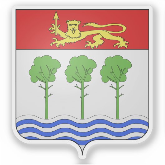 Wapen van Anglet, Pyrénées-Atlantiques Sticker (Voorkant)
