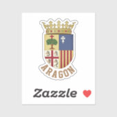 Wapen van Aragón (autonome gemeenschap) Spanje Sticker (Vel)